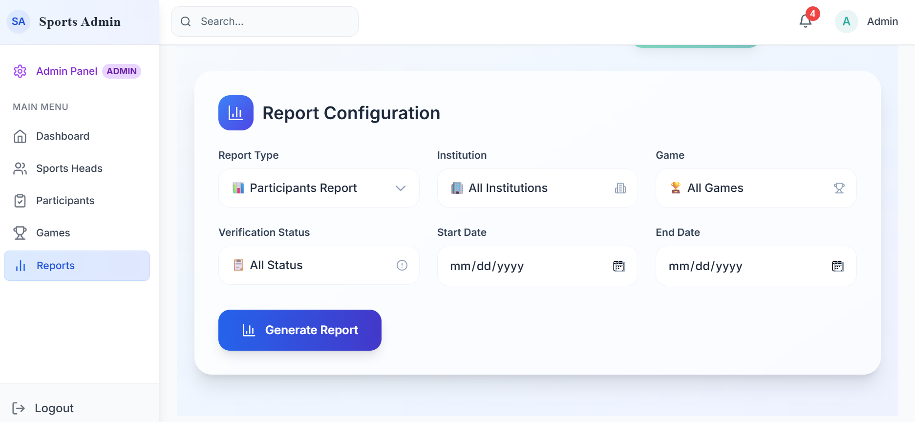 Reports Dashboard